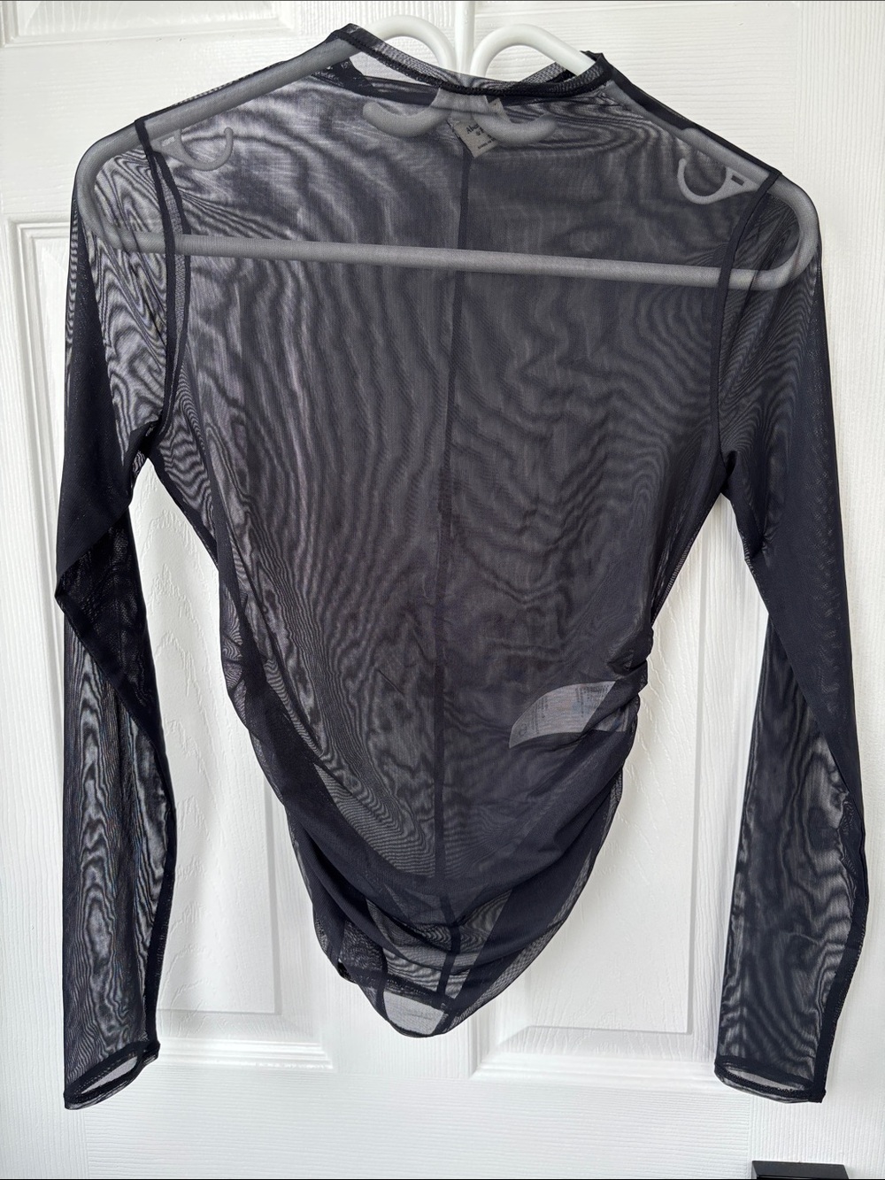 Abercrombie & Fitch Sheer see-through Black Long-Sleeve Mesh Top whimsigoth